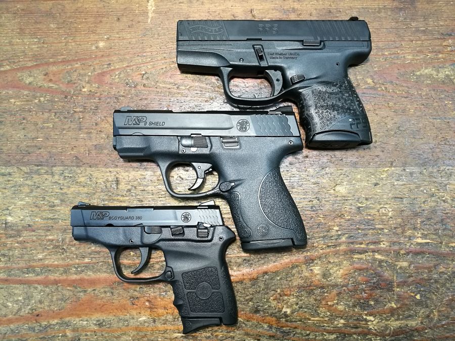 Comparativa Walther PPS M2, S&W M&P Shield y S&W Bodyguard